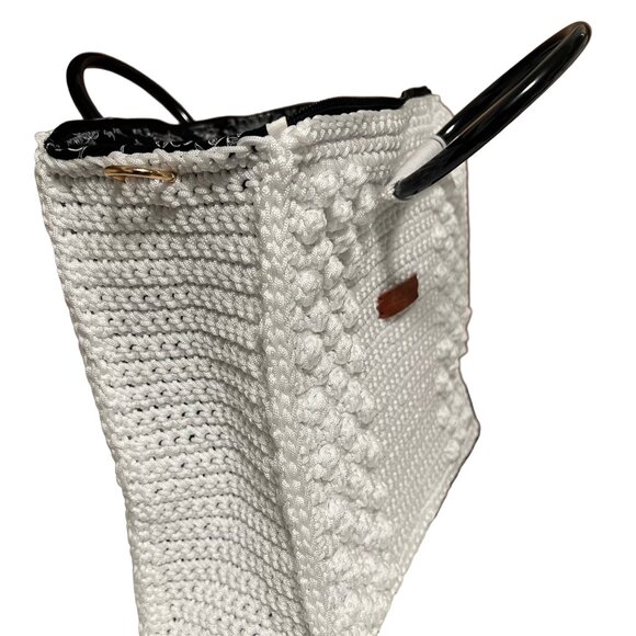 Handmade White Boho Satchel Bag for Women - Picture 2 of 8